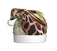 BLWSLC Sombrero de Navidad con estampado de jirafa de ciervo de acuarela para adultos, adecuado para actuaciones escénicas, fiestas de vacaciones