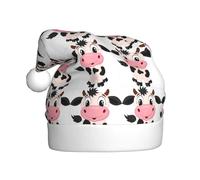 BLWSLC Sombrero de Navidad con estampado de vaca de leche de dibujos animados para adultos, adecuado para actuaciones escénicas, fiestas de vacaciones