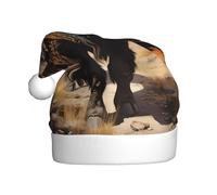 BLWSLC Sombrero de Navidad para adultos con estampado de rebaño de bisontes norteamericanos, adecuado para vacaciones de Año Nuevo y fiestas al aire libre