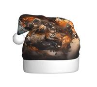 BLWSLC Sombrero de Navidad para adultos con estampado de rugby on Fire, adecuado para vacaciones de Año Nuevo y fiestas al aire libre
