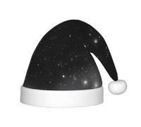 BLWSLC Sombrero de Navidad para niños con estampado de galaxia en blanco y negro, adecuado para fiestas de Año Nuevo y uso de invierno al aire libre
