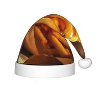 BLWSLC Sombrero de Navidad para niños con estampado de pila de papas fritas, adecuado para fiestas de Año Nuevo y ropa de invierno al aire libre