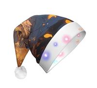 BLWSLC Sombrero de Papá Noel iluminado con estampado de Cenicienta para adultos, adecuado para Navidad, Año Nuevo y otras fiestas de vacaciones