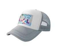 BLWSLC Sombrero de sol negro con estampado de flamenco y piscina, gorra de béisbol de malla ajustable, adecuada para senderismo al aire libre y viajes, gris, Talla única