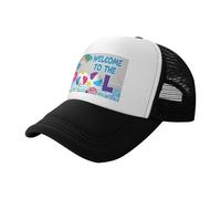 BLWSLC Sombrero de sol negro con estampado de flamenco y piscina, gorra de béisbol de malla ajustable, adecuada para senderismo al aire libre y viajes, Negro, Talla única