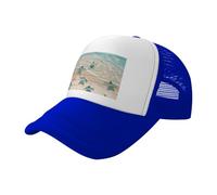 BLWSLC Sombrero de sol negro con estampado de tortuga marina y estrella de mar, gorra de béisbol de malla ajustable, adecuada para senderismo al aire libre y viajes, azul, Talla única