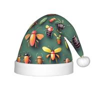 BLWSLC Sombrero infantil de Navidad con estampado Atlas de insectos, sombrero decorativo, suministros de fiesta adecuados para actuaciones escénicas, Navidad