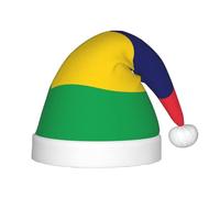 BLWSLC Sombrero infantil de Navidad impreso con la bandera de Mauricio, sombrero decorativo, suministros de fiesta adecuados para actuaciones escénicas, Navidad