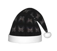 BLWSLC Sombreros de Navidad con estampado de mariposas científicas para niños, sombreros decorativos adecuados para Navidad, fiestas de Año Nuevo, etc.
