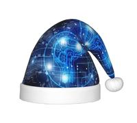 BLWSLC Sombreros de Navidad con impresión de cerebro de inteligencia artificial para niños, sombreros decorativos adecuados para Navidad, fiestas de Año Nuevo, etc.