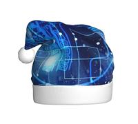 BLWSLC Sombreros de Navidad para adultos con diseño de cerebro de inteligencia artificial, sombreros decorativos, adecuados para Nochevieja, fiestas de vacaciones o Navidad