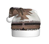 BLWSLC Sombreros de Navidad para adultos con patrones aborígenes, sombreros decorativos, adecuados para Nochevieja, fiestas de vacaciones o Navidad