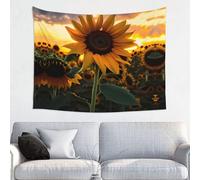 BLWSLC Tapiz de girasol de granja, 73,7 x 94 cm, con ganchos