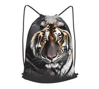 BLWSLC Tiger at rest - Mochila de viaje con cordón, portátil, adecuada para viajes cortos, Negro, pequeño