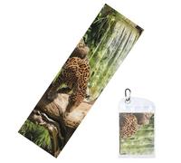 BLWSLC Toalla deportiva con patrón de cascada de pantera en tronco, diseño que absorbe el sudor, adecuada para yoga, golf y fitness.