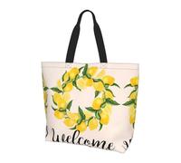 BLWSLC Tulip Garden - Bolsa de hombro con diseño de jardín para compras diarias, playa y fitness, Limón, Talla única