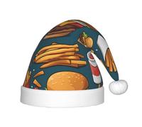 BLWSLC Un montón de comida sabrosa impresa sombrero de Navidad para niños, sombrero festivo de Navidad adecuado para fiestas de vacaciones y uso al aire libre de invierno