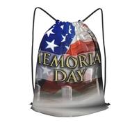 BLWSLC US Military Soldiers Patriotic Memorial Day - Mochila deportiva con cordón y bolsillo interior, adecuada para uso diario, Negro, M