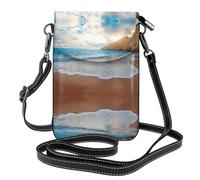 BLWSLC Water Rush to Tropical Beach - Cartera pequeña para teléfono móvil con estampado para mujer, bolsa cruzada desmontable, correa de hombro adecuada para compras y viajes