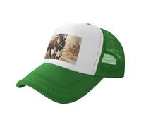 BLWSLC Western Horse - Gorra de béisbol de malla estampada negra, gorra de camionero transpirable, adecuada para pesca y senderismo, Verde, L