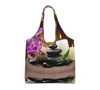 BLWSLC Zen Stone - Bolsa de lona con un solo hombro impreso, ideal para viajes, viajes o compras