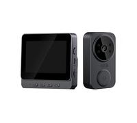 BLYGACN Timbre de video, sistema de videoportero, timbre de video inteligente, timbre de video inalámbrico con cámara y monitor con monitor HD de 4.3 pulgadas 1080P / ángulo de visión de 170°/visión