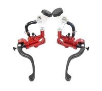 Blyndr Palanca de freno y embrague de motocicleta Palanca de cilindro embrague hidráulico universal para café para racer para Aprilia CB1000R(Red One Pair)