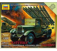 BM-13 Katjusha Soviet Cohete Lanzador Plástico Kit 1:100 Modelo Zvezda