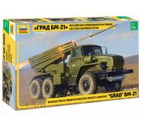 Zvezda 3655' Grad ' BM-21 de Rusia Camión Cohete Lanzadera Kit 1/35 Escala -T48