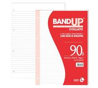 BM BeMore - Bloc de notas de cuello L/L reforzado con agujeros 0106434, bloc de notas A4, rayas 1R, líneas sin mármoles, 40 hojas, paquete de 10 unidades