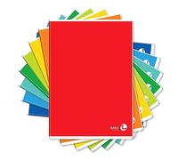 BM BeMore Color Basic 0110600 - Cuaderno A4 - Rayas con márgenes para primer y segundo grado - Papel 80 g/m² - Colores surtidos - Paquete de 10 unidades - Multicolor