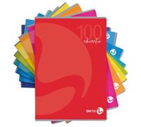 BM BeMore - Educentus 0122453 - Cuaderno educativo tamaño A4 para disgrafía - Rayas de colores con márgenes resaltados - Papel de 100 g/m² - Colores surtidos - Paquete de 10 unidades