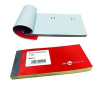 BM BeMore - Mod 12/10 0102188 - Bloc numerado del 1-100 - Formato 13 cm x 6 cm - Paquete de 10 bloques de colores - Eventos, fiestas, ferias, loterías y sorteos, colores surtidos