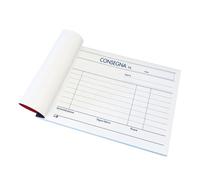 BM BeMore - Modelo 370, 0100418 - Cuaderno de cupón de entrega triple copia, papel autocopiante tres copias 35+35+35 hojas - Tamaño 16,5 cm x 12 cm - Paquete de 10 unidades
