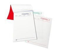 BM BeMore - Modelo 512/3 0100198 - Bloc de mando para restaurante triple copia, papel autoricalcante - Hojas 25+25+25 - Dimensiones 9,8 cm x 16,5 cm - Paquete de 10 unidades