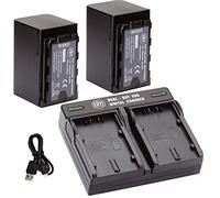 BM Premium 2 baterías VW-VBD58 y cargador de doble bahía para Panasonic AG-VBR59, BGH1, HC-X1, HC-X1500, HC-X2000, AG-CX10, AG-CX350, AG-UX180, AG-AC30, AG-UX90, AG-DVX200, HC-MDHHC 3E, AJ-PA. X270