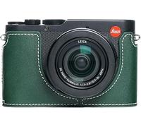 BMAOLLONGB D-Lux 8 - Funda de piel auténtica hecha a mano para cámara Leica D-Lux 8 versión de apertura inferior + correa de mano (verde)