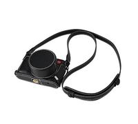 BMAOLLONGB D-Lux 8 - Funda hecha a mano de piel sintética para cámara Leica D-Lux 8 D-Lux8 con correa para el cuello (negro)