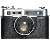 BMAOLLONGB Electro 35 GSN - Funda de piel auténtica hecha a mano para cámara Yashica Electro 35 GSN con correa de mano (negro)