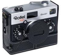 BMAOLLONGB - Funda 35AF hecha a mano de piel auténtica para media cámara Rollei 35AF con cubierta de lente (negro)