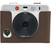 BMAOLLONGB SOFORT - Funda para cámara Leica SOFORT 2, hecha a mano, de piel auténtica, para cámara Leica SOFORT 2, versión de apertura inferior + correa de mano (café)