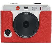 BMAOLLONGB SOFORT - Funda para cámara Leica SOFORT 2, hecha a mano, de piel auténtica, para cámara Leica SOFORT 2, versión de apertura inferior + correa de mano (rojo)