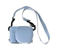 BMAOLLONGB ZV-E10 - Funda de piel sintética hecha a mano para cámara Sony Alpha ZV-E10, versión de apertura inferior + correa para el cuello (azul)