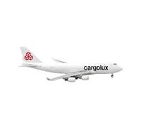 BMAONZ 1:400 para Avión De Carga De Luxemburgo B747-400F Modelo De Avión Blanco Fundido A Presión Decoración A Pequeña Escala Avión En Miniatura