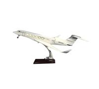 BMAONZ 1:50 para Gulfstream G650ER Business Jet Modelo A Escala De Aleación Avión Realista Blanco con Iluminación Avión En Miniatura(Without Light)