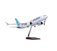 BMAONZ 1/85 para 737MAX B737 MAX Fly Dubai con Luz Y Rueda Modelo De Avión De Resina Estática Serie Decorativa Avión En Miniatura(Without Light)
