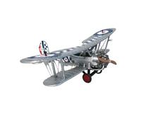 BMAONZ Adornos para Modelos De Aviones De Combate Clásicos Fokker Dr.1 SE.5a De Color Verde A Escala 1/72 De Alas Dobles Avión En Miniatura(Silver)