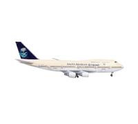 BMAONZ Avión 747 B747-400 Modelo Saudí con Tren De Aterrizaje Ligero Escala 1/150 Avión En Miniatura(Without Light)