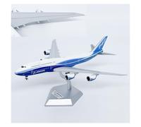 BMAONZ Mini Avión De Metal B747-8 Edición Coleccionable Escala 1:400 con Soporte Juguete De Aleación Avión En Miniatura(Blue A)