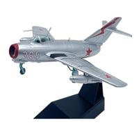 BMAONZ Modelo De Exhibición Aleación De Avión De Combate Plateado MIG-15 A Escala 1:72 con Base para Estantería Estática Avión En Miniatura
